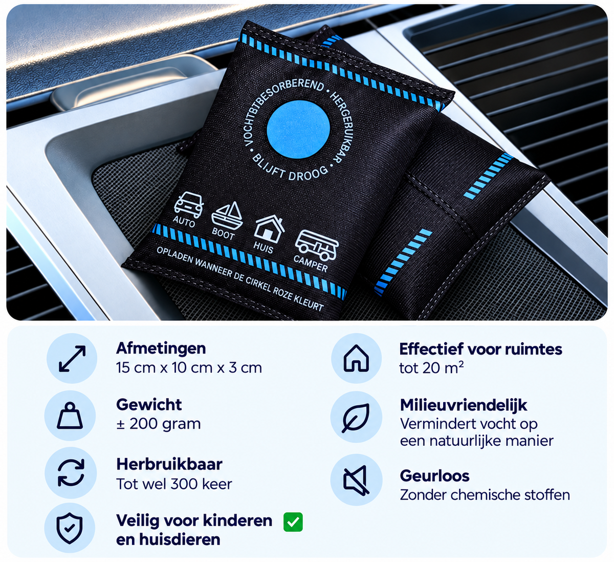 AeroDry | Herbruikbare Vochtabsorber